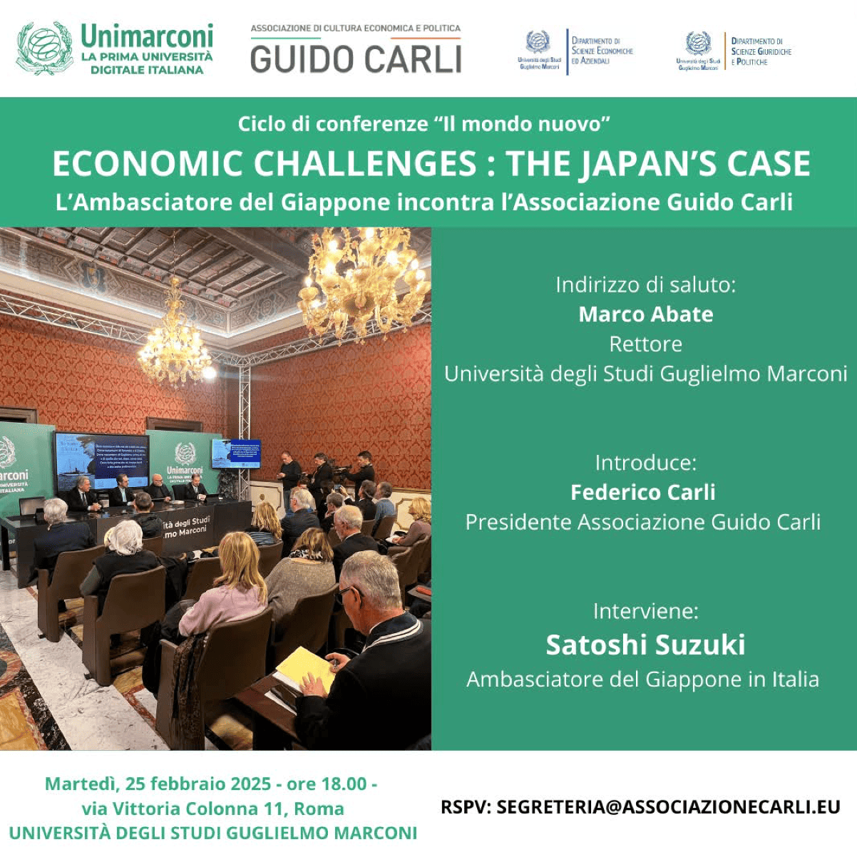 Economic challenges: the Japan’s case – l’Ambasciatore del Giappone incontra l’Associazione Guido Carli